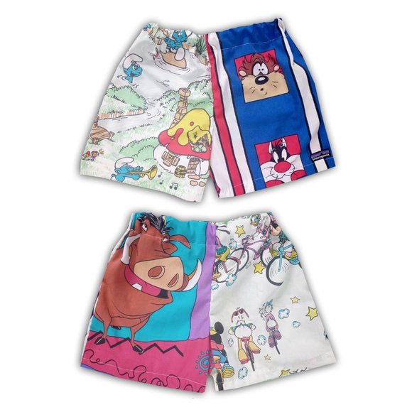 Vintage Other - Vintage Custom SMURFS  / Lion King / Mickey Mouse / Looney Tunes 1990s Shorts